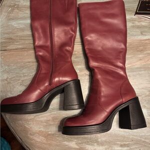 Steve Madden Burgundy Heeled Boots